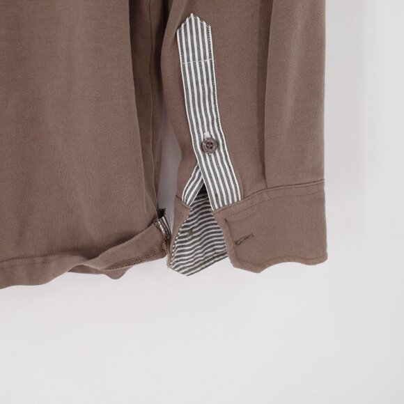 Paul Smith London Shirt Men’s S/M Cotton Long Sleeve Henley removable Collar - Picture 9 of 16